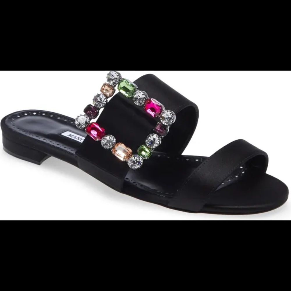 Manolo blahnik flat slippers